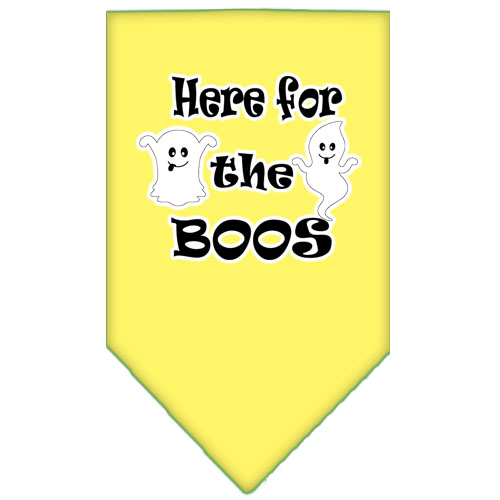 Here for the Boos Screen Print Bandana Yellow Small